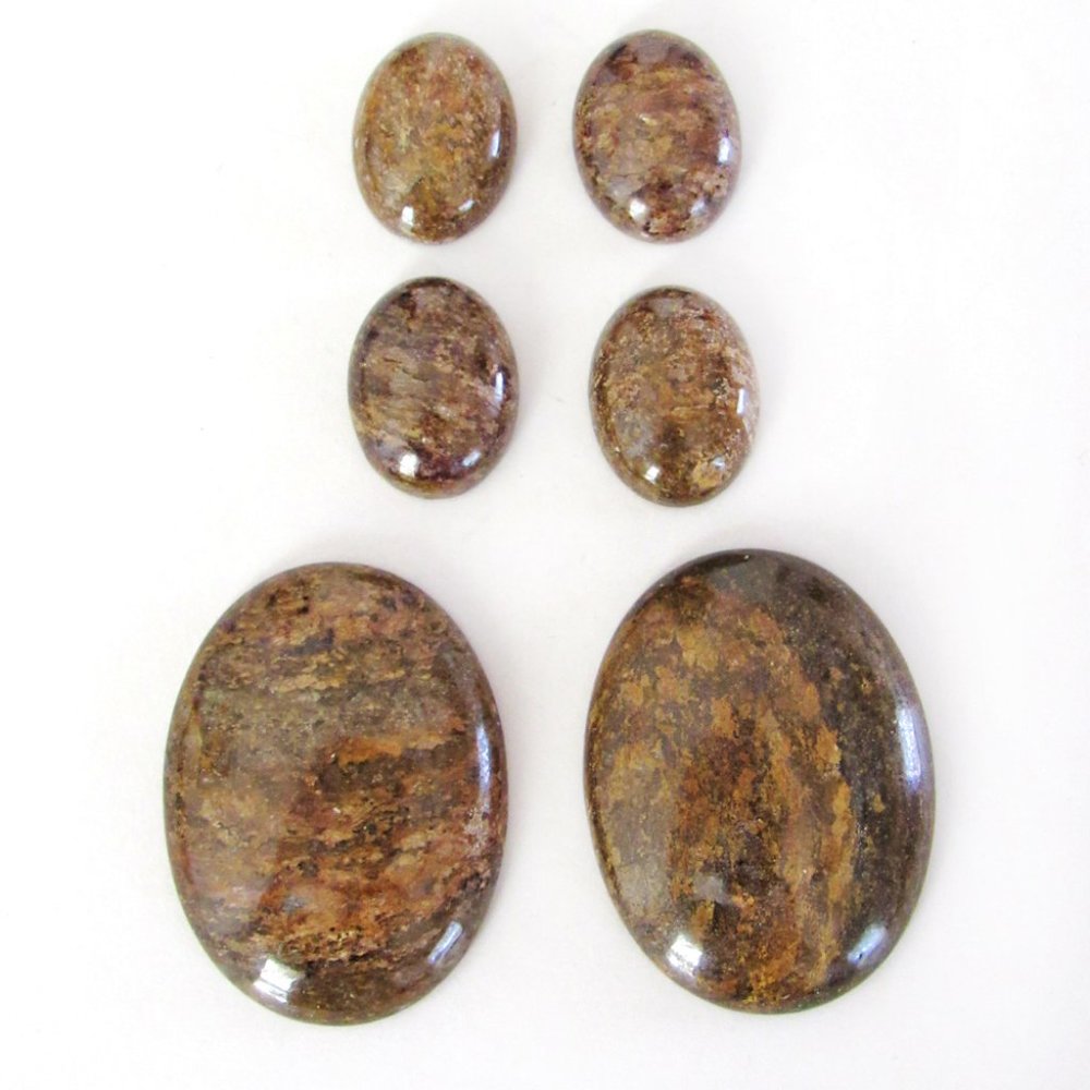 Bronzite Jasper Stone Cabochon Lot for Jewelry Making Bezel Set or Wire Wrap